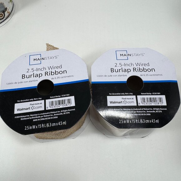 Lot Ribbon Fall Autumn Pumpkins Burlap Harvest - Picture 13 of 16